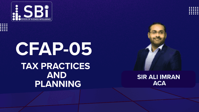 CFAP 05 By Ali Imran